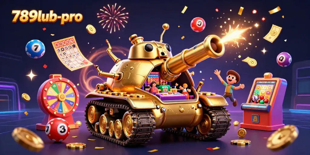 Experience thrilling gaming action with 789lub-pro's vibrant casino scene featuring unique character elements.