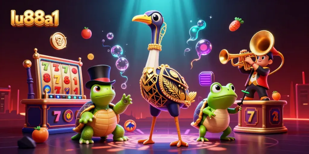 Experience thrilling gameplay at lu88a1 with vibrant slots and jackpot excitement in a lively casino scene.
