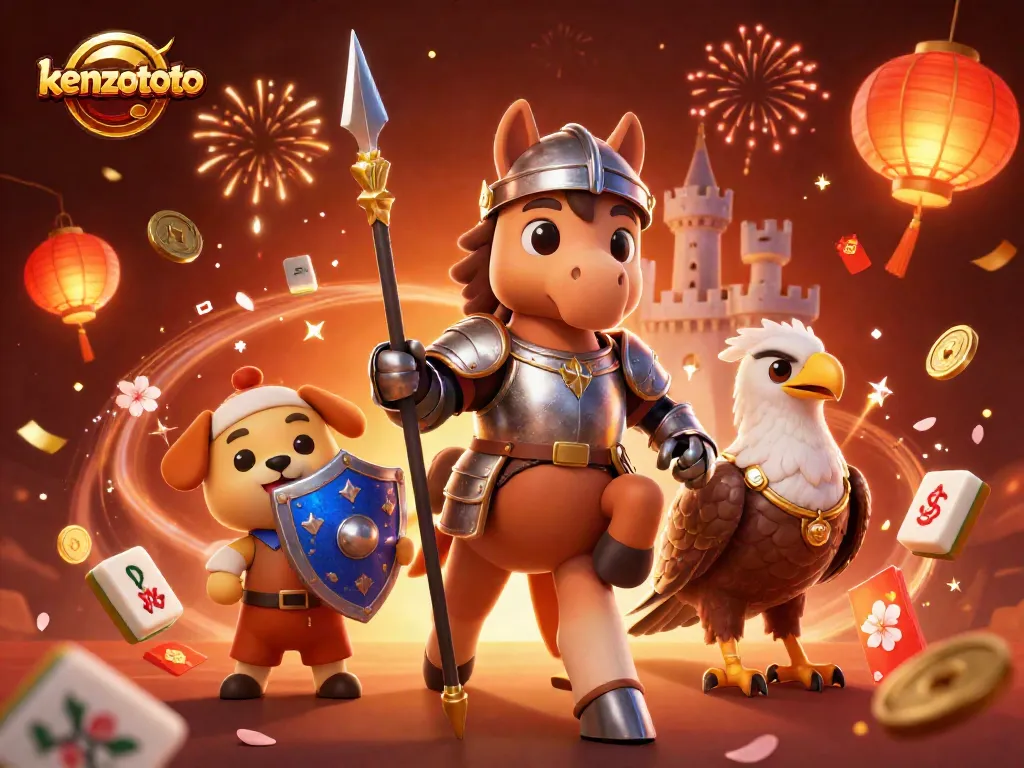 Engage in thrilling games with kenzototo, featuring vibrant 3D characters and captivating casino elements.