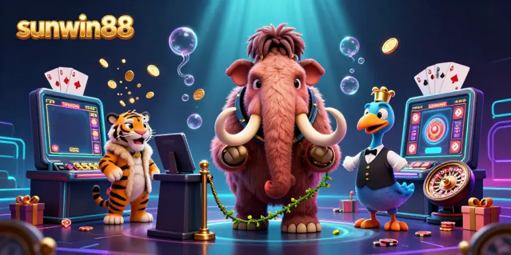 Engage in gaming at sunwin88 with a woolly mammoth bouncer and vibrant slot games.