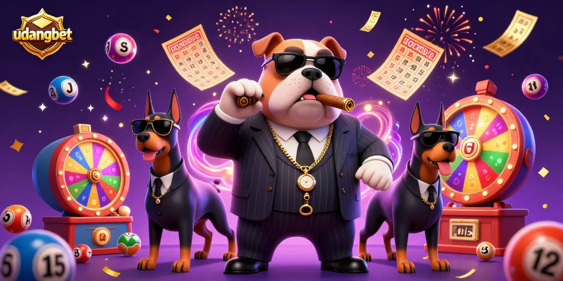 udangbet showcases an exhilarating lottery celebration with vibrant characters and colorful game elements.