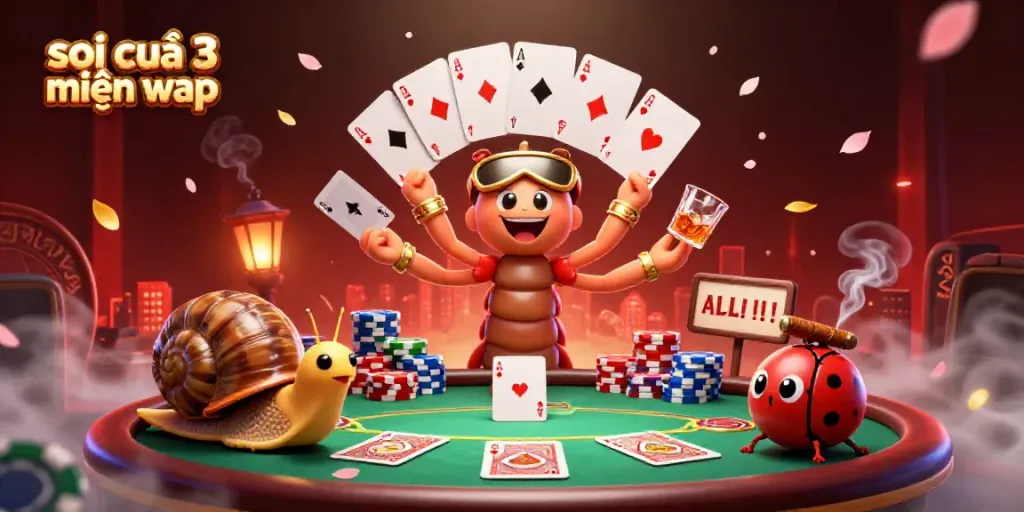 Engaging illustration of the "soi cầu 3 miền wap" featuring dynamic 3D characters in an exciting gaming scene.